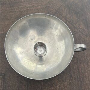 Silver Metal Candle Holder